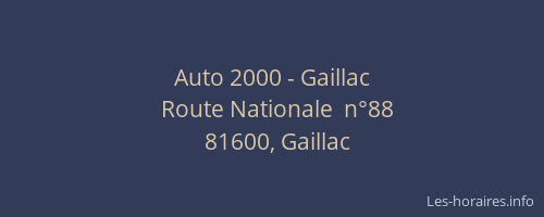 Auto 2000 - Gaillac