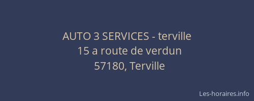 AUTO 3 SERVICES - terville