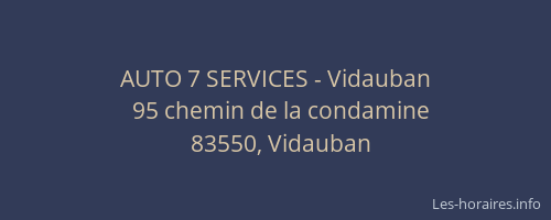 AUTO 7 SERVICES - Vidauban