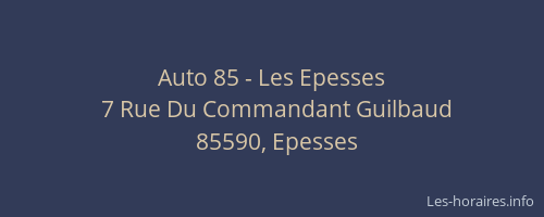 Auto 85 - Les Epesses