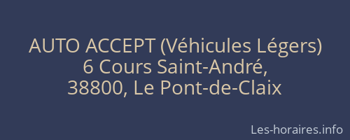 AUTO ACCEPT (Véhicules Légers)