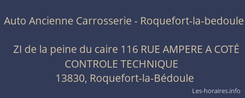Auto Ancienne Carrosserie - Roquefort-la-bedoule