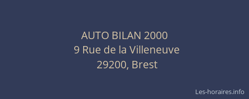 AUTO BILAN 2000