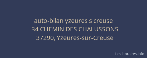 auto-bilan yzeures s creuse
