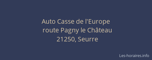 Auto Casse de l'Europe