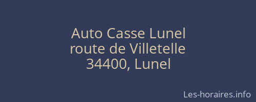 Auto Casse Lunel