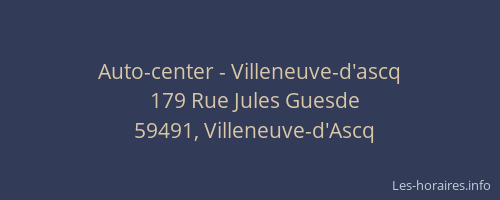 Auto-center - Villeneuve-d'ascq