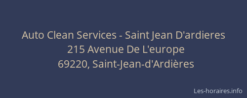 Auto Clean Services - Saint Jean D'ardieres