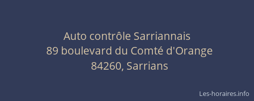 Auto contrôle Sarriannais