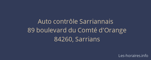 Auto contr&ocirc;le Sarriannais