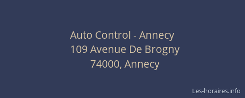 Auto Control - Annecy