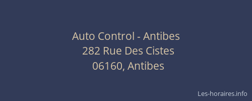 Auto Control - Antibes