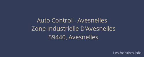 Auto Control - Avesnelles