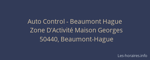 Auto Control - Beaumont Hague