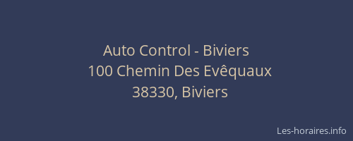 Auto Control - Biviers