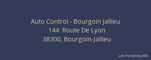 Auto Control - Bourgoin Jallieu