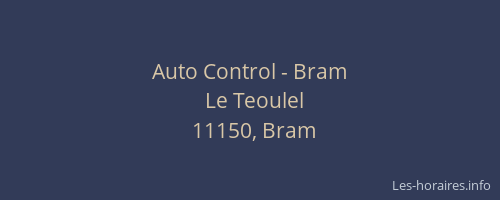Auto Control - Bram