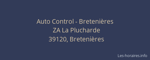 Auto Control - Bretenières