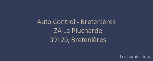 Auto Control - Breteni&egrave;res