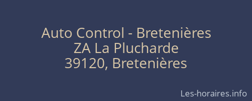 Auto Control - Bretenières
