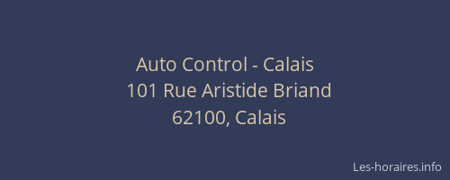 Auto Control - Calais
