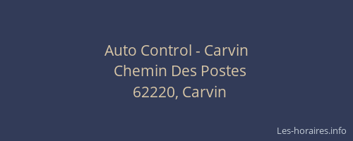 Auto Control - Carvin