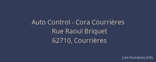 Auto Control - Cora Courrières