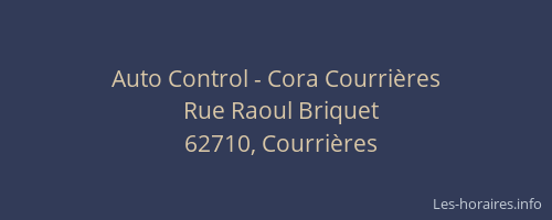 Auto Control - Cora Courri&egrave;res