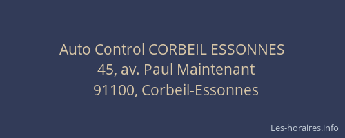 Auto Control CORBEIL ESSONNES