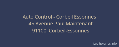 Auto Control - Corbeil Essonnes