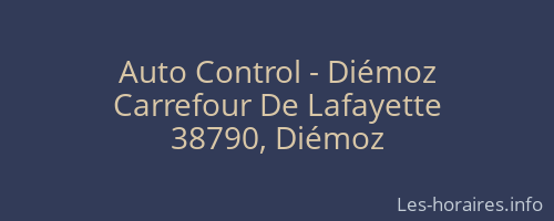 Auto Control - Diémoz