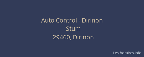 Auto Control - Dirinon
