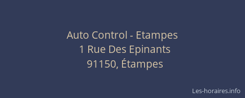Auto Control - Etampes