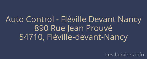 Auto Control - Fléville Devant Nancy