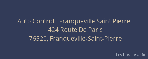 Auto Control - Franqueville Saint Pierre