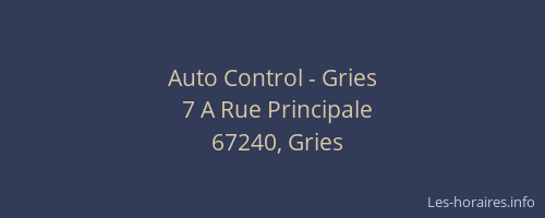 Auto Control - Gries