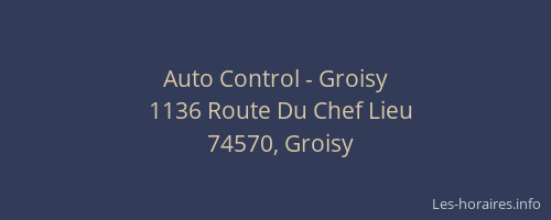 Auto Control - Groisy