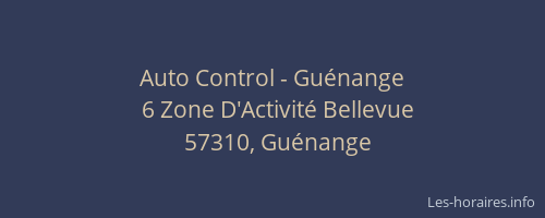 Auto Control - Guénange