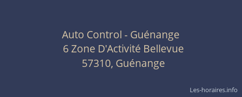 Auto Control - Gu&eacute;nange