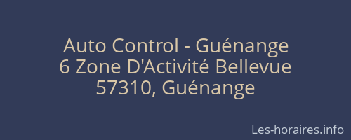 Auto Control - Guénange