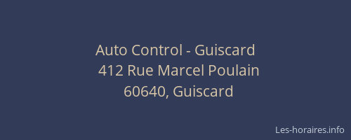 Auto Control - Guiscard