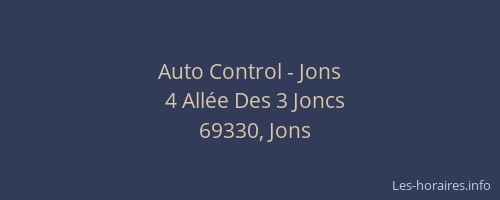 Auto Control - Jons