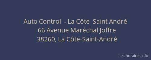 Auto Control  - La Côte  Saint André