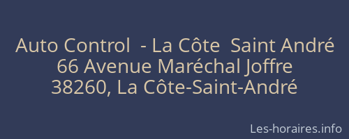 Auto Control  - La Côte  Saint André