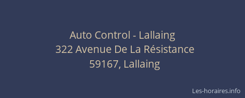 Auto Control - Lallaing