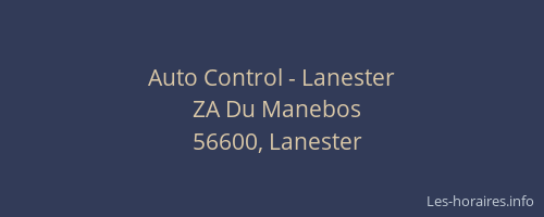 Auto Control - Lanester