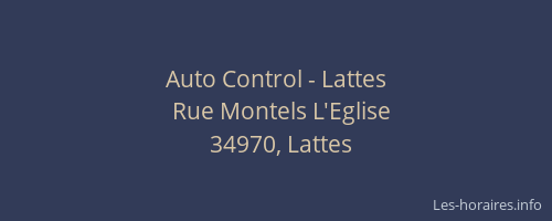 Auto Control - Lattes