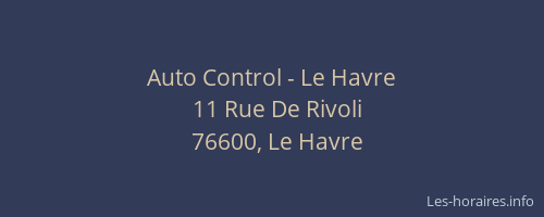Auto Control - Le Havre