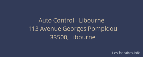 Auto Control - Libourne