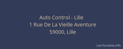Auto Control - Lille